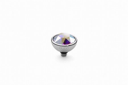 Qudo Silver Topper Bottone 10mm - Crystal Aurora Boreale